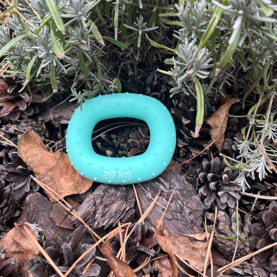 Еспандер кистьовий силіконовий PowerPlay PP-4337 Hand Grip Medium 20 кг. Зелений Каменское - изображение 6