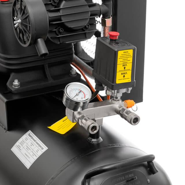 Компресор, 100 л, 4,0 кВт, 380 В, 10 атм, 600 л/хв, 3 циліндри, 80 дБ INTERTOOL PT-0036 Киев - изображение 5