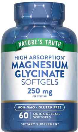 Магний бисглицинат для нервной системы Nature's Truth Magnesium Glycinate (Mag Set) 250 мг 60 гел капс Киев
