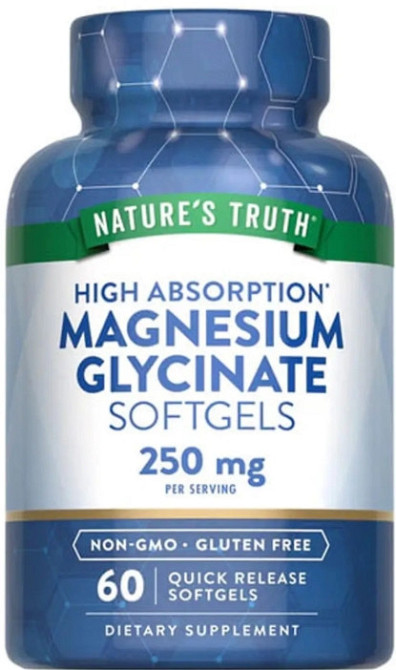 Магний бисглицинат для нервной системы Nature's Truth Magnesium Glycinate (Mag Set) 250 мг 60 гел капс Киев - изображение 1