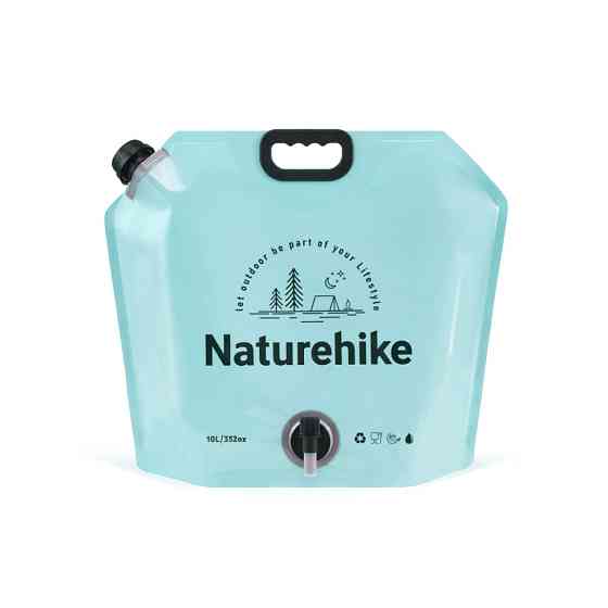Складаний контейнер для води з поліетилену Naturehike CNK2450CF027, 10 л, блакитний Киев