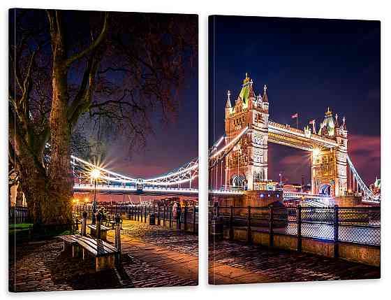 Модульная картина в гостиную / спальню   Тауерський міст TLV-2_114 90x132 см Київ