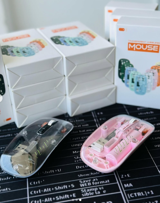 Акумуляторна бездротова Bluetooth 5.0 миша з підсвічуванням у прозорому корпусі для ноутбука та комп'ютера Одеса - фото 1