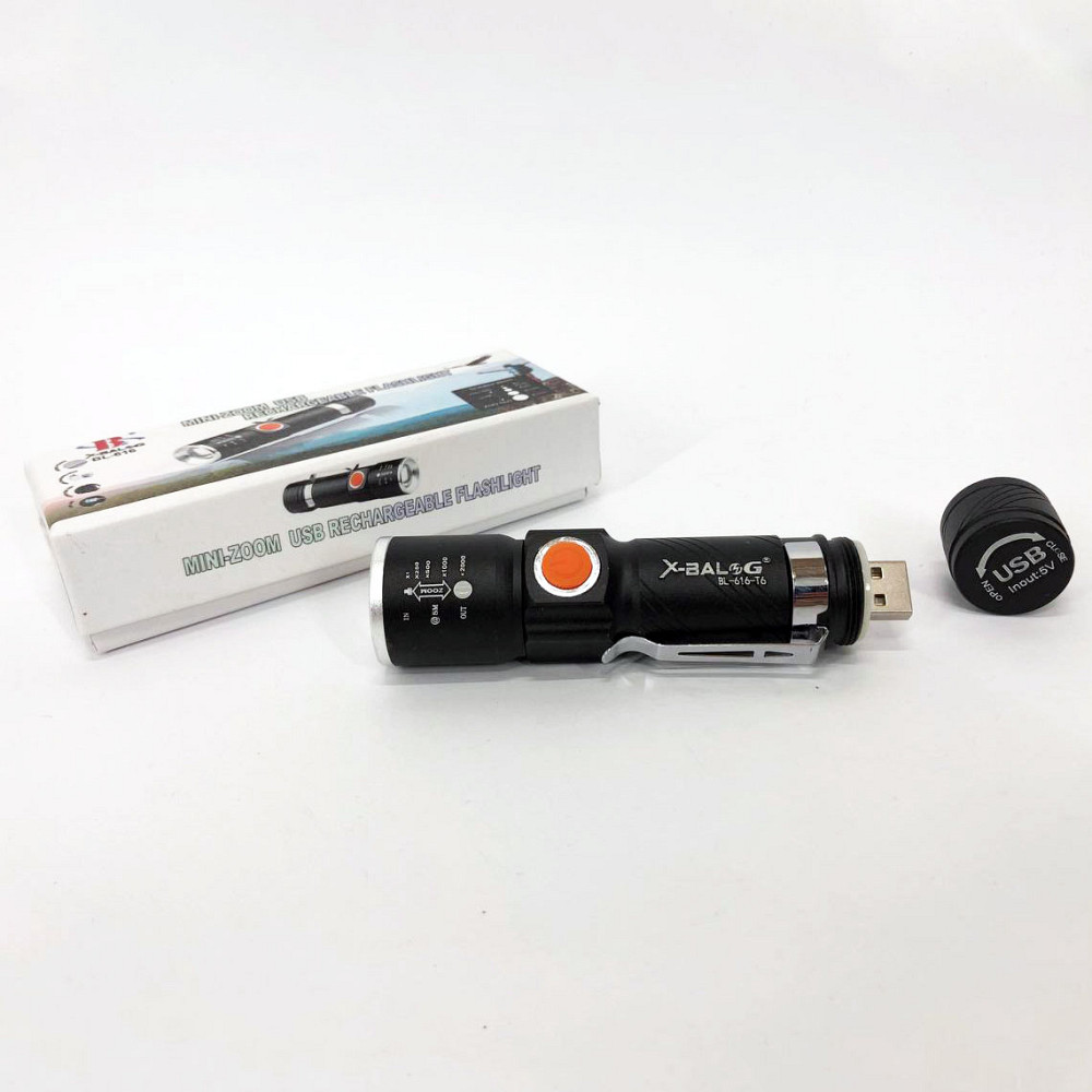 Светильник пылевлагозащищённый X-Balog, Фонарь лед тактический, Ручной фонарик cob KA-89 Львов - изображение 6