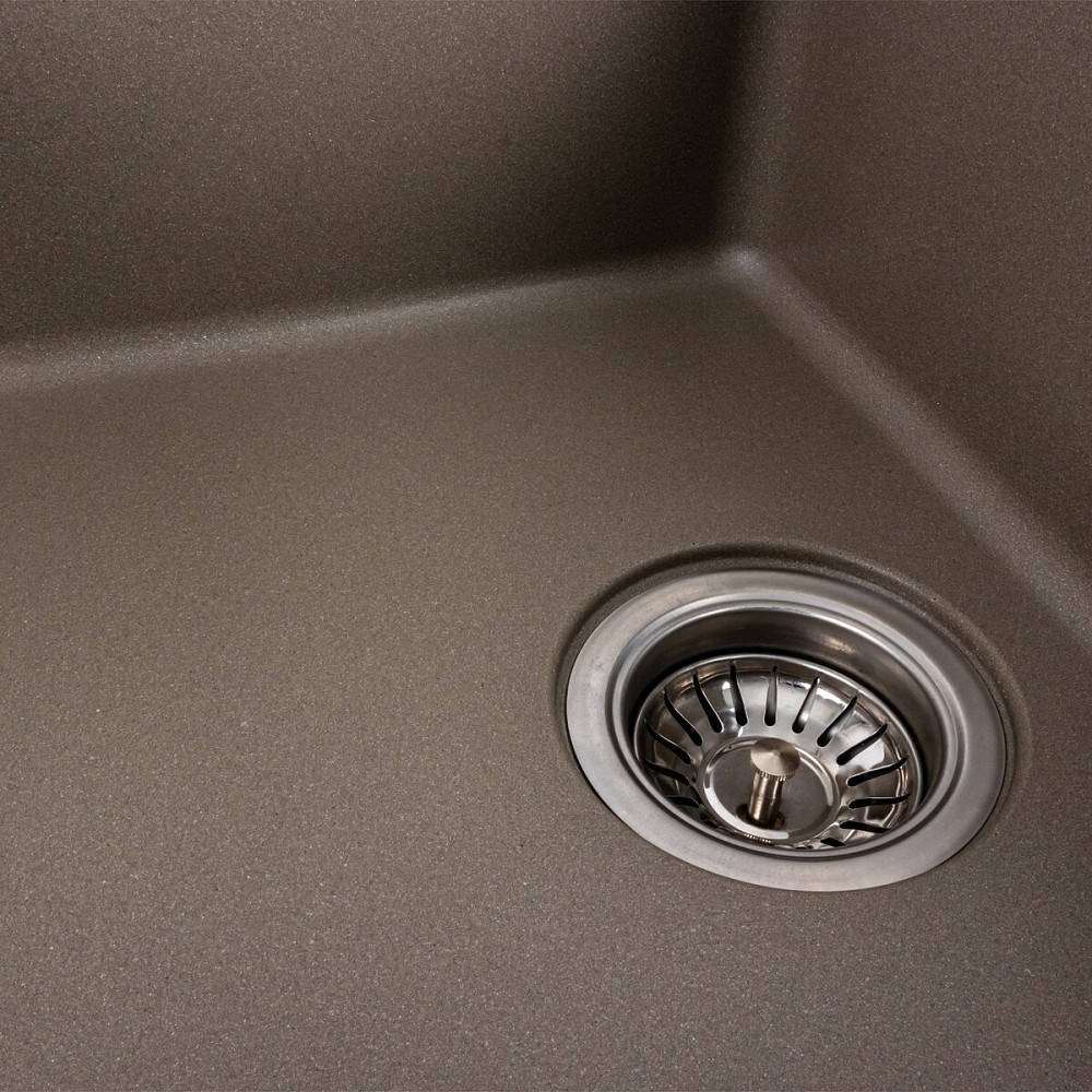 Гранітна мийка для кухні VALESO ZIRKONE 6250 матова Титан Коломия - фото 3