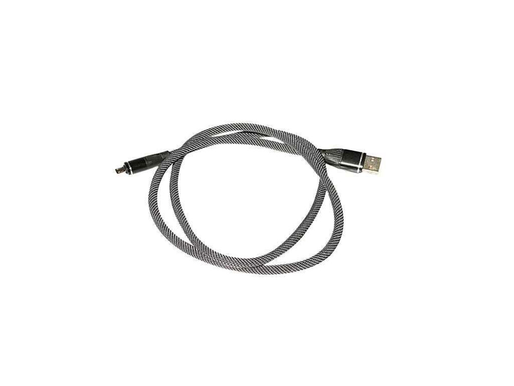 Кабель microUSB нейлоновый USB 6A 1м серый ТМ KMT Киев - изображение 1