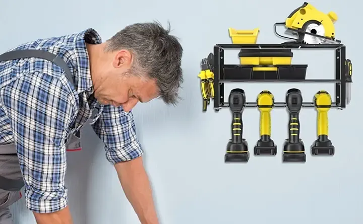 Металлическая настенная полка – органайзер Urbankit для хранения электроинструментов: шуруповерта, дрели, отверток, плоскогубцев и т.д. Коломыя - изображение 8