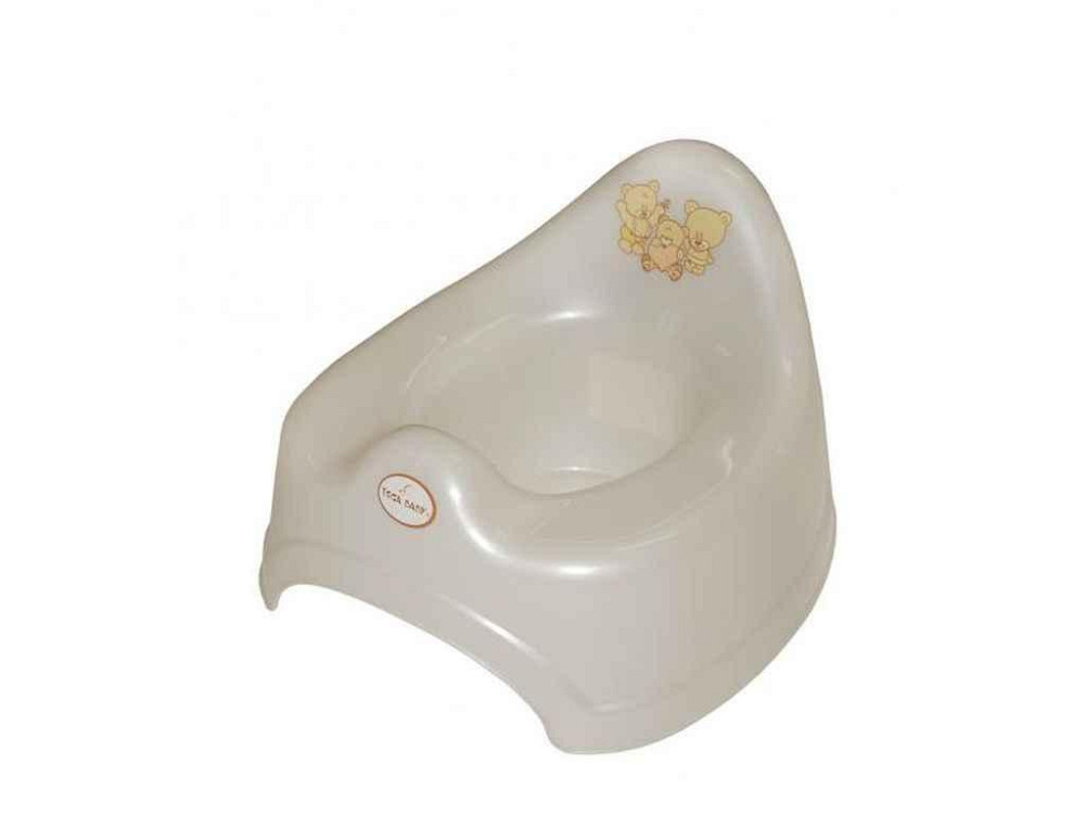 Горщик дитячий бежевий Ведмедик музичний (PO-038-119, beige) ТМ TEGA Київ - фото 1