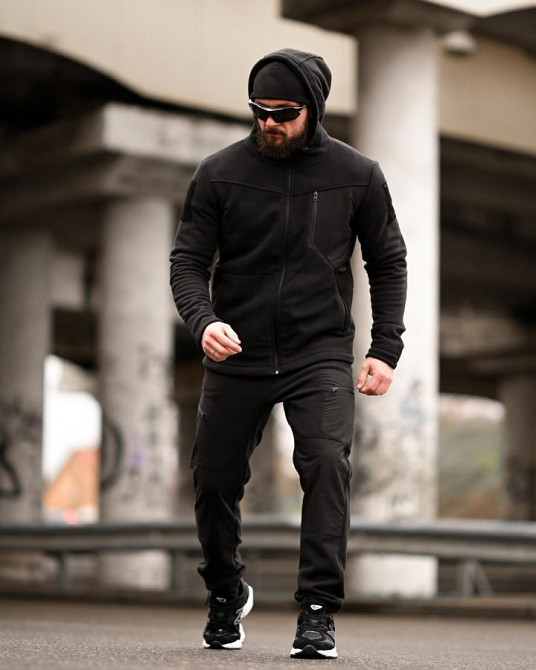 Флисовый спортивный тактический костюм TARANTUL black ТР6551 Одесса - изображение 2