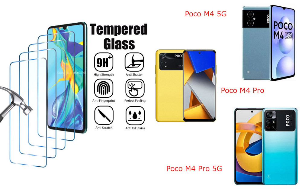 Захисне скло ArmorGlass для Poco M4 5G, Poco M4 Pro, Poco M4 Pro 5G – стійке до подряпин та ударів Київ - фото 1