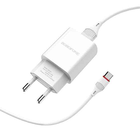 Мережевий зарядний пристрій BOROFONE BA20A Sharp single port charger set, колір білий BA20ACW Одеса