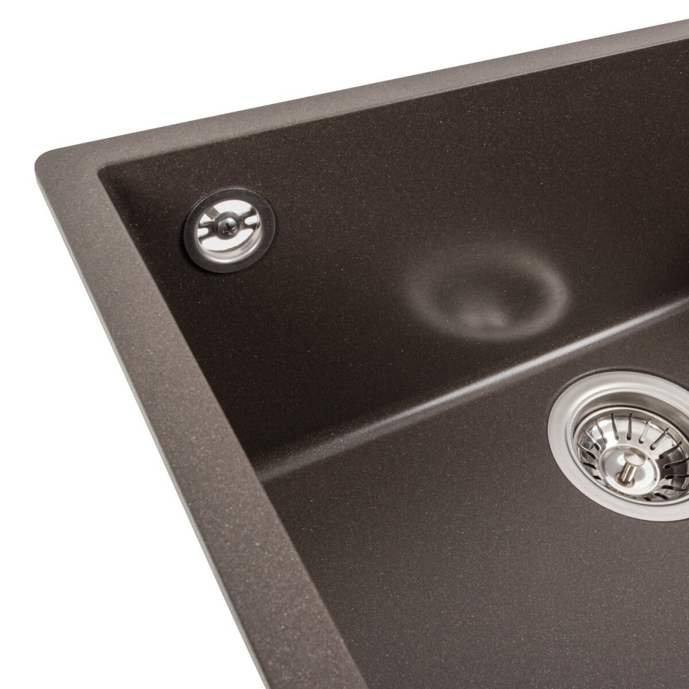 VALESO Гранітна мийка для кухні VALESO OASIS 5444 матова Темна скеля Коломия - фото 11
