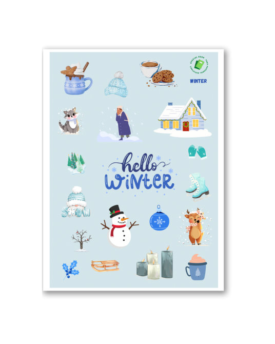 Стікерпак "Зима" наліпки Дніпро - фото 1