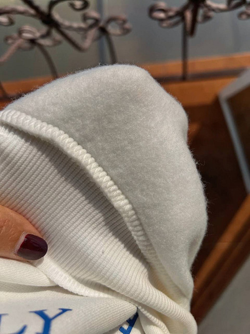 Свитшот женский OLIVIA 2479 широкий оверсайз утепленный вышивка рисунок one size, белый, one size Киев - изображение 5