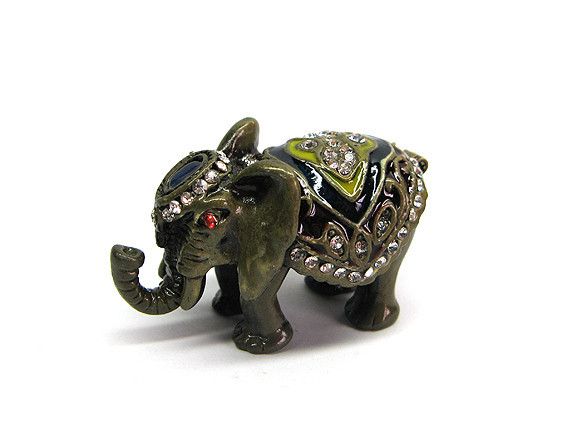 Скринька металева зі стразами Слон Київ - фото 1