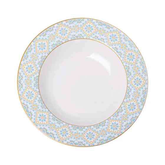 Тарілка супова порцелянова 21.5 см з орнаментом HP-7-739 Коломия