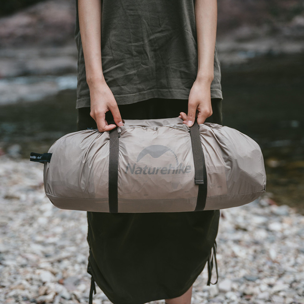 Палатка двухместная с большим тамбуром и навесом Naturehike Shandi CNK2300ZP017, серая Киев - изображение 9