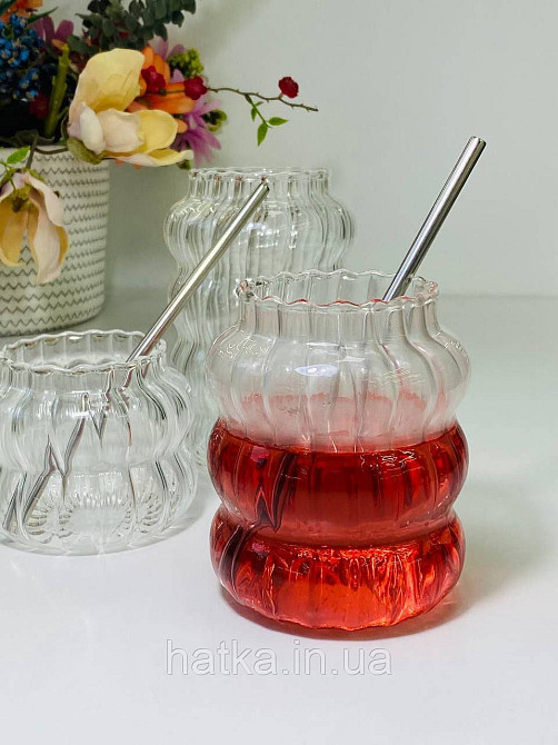 Склянка скляний "Істамбул" 580 мл 102-495 прозорий фігурний для дому та ресторану Київ - фото 2