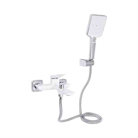 Змішувач для ванни Qtap Presto (з душовим гарнітуром) QTPRE259CRW45579 Chrome/White Київ