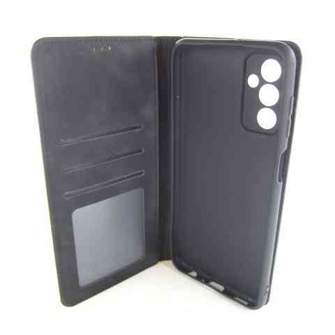 Чехол книжка Samsung M23 M235 M236 кожаный (черный) Одесса