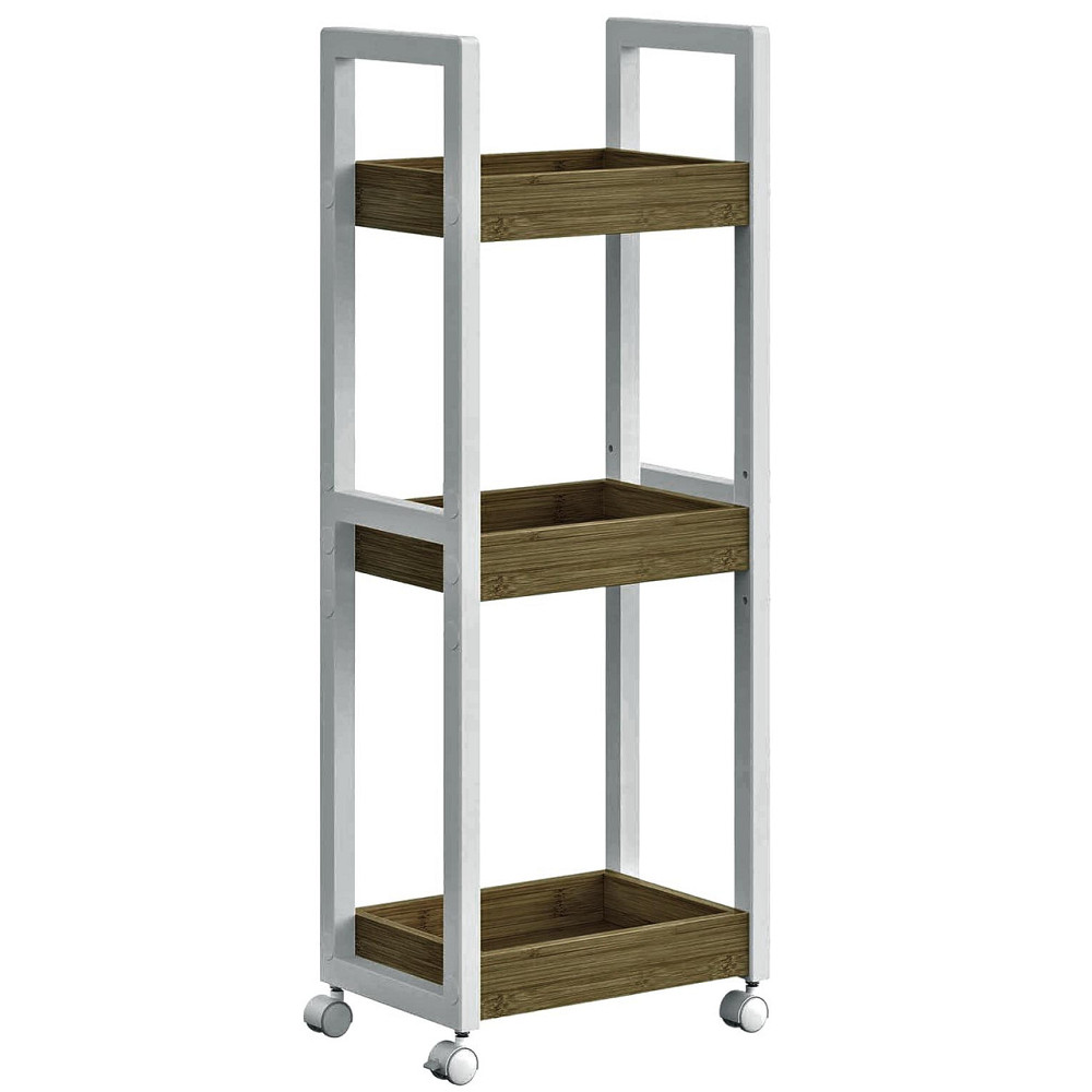 Етажерка для ванної на коліщатах "Касталія" зефір-палісандр Миколаїв - фото 1