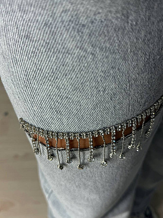Джинсы женские Its Basic 2775 STRAIGHT FIT прямые свободные с разрезом и стразами серые, серый, 38,  Одесса - изображение 2