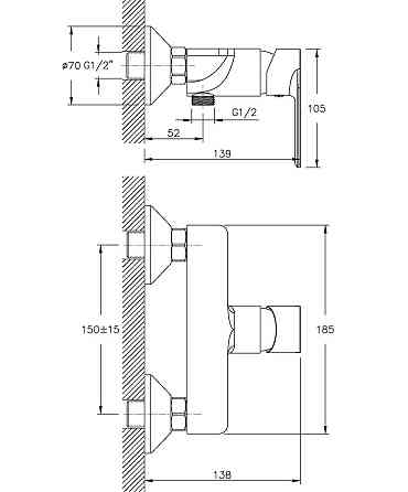 Змішувач для душа Haiba Alex 003   ( HB0881 ) 24220 Харків