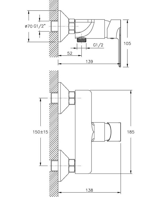 Змішувач для душа Haiba Alex 003   ( HB0881 ) 24220 Харків - фото 3