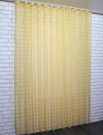 Тюль VR-Textil н109 Шифон однотонний Бурштиновий 600х280 см (41-047) Київ