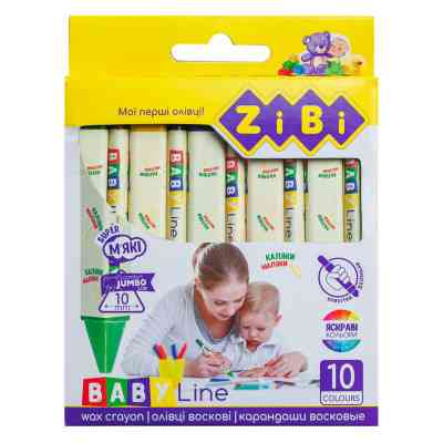 Карандаши цветные ZiBi Baby line Jumbo треугольные 10 шт (ZB.2482) Винница