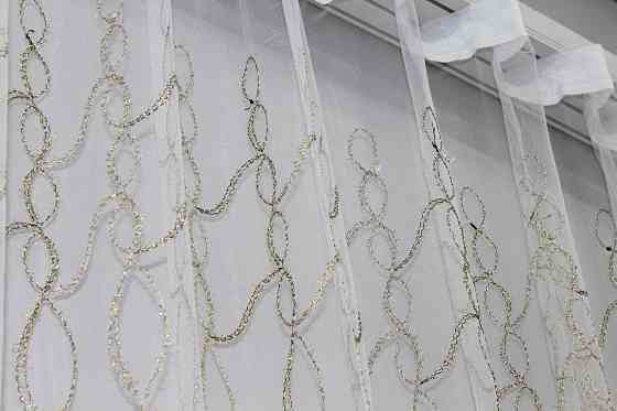 Тюль VR-Textil 1193т Kort ADOR Фатин с люрексовой нитью Золотистый с коричневым 300х270 см (40-972) Киев