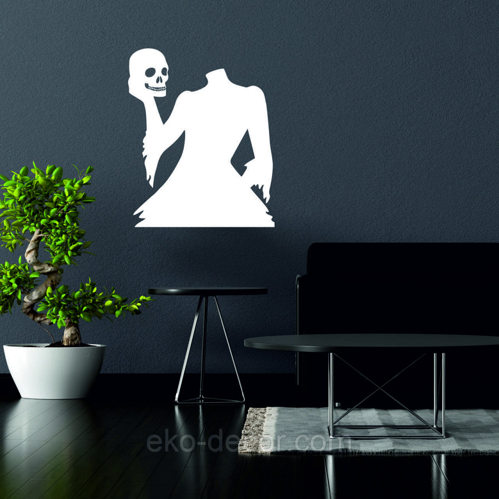 Декоративне настінне Панно «Безголова жінка та череп», Декор на стіну 50*40 см, Білий Київ - фото 7