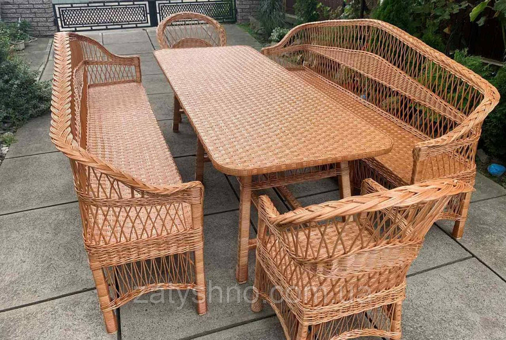 Большой плетеный набор из лозы с диванами Киев - изображение 6