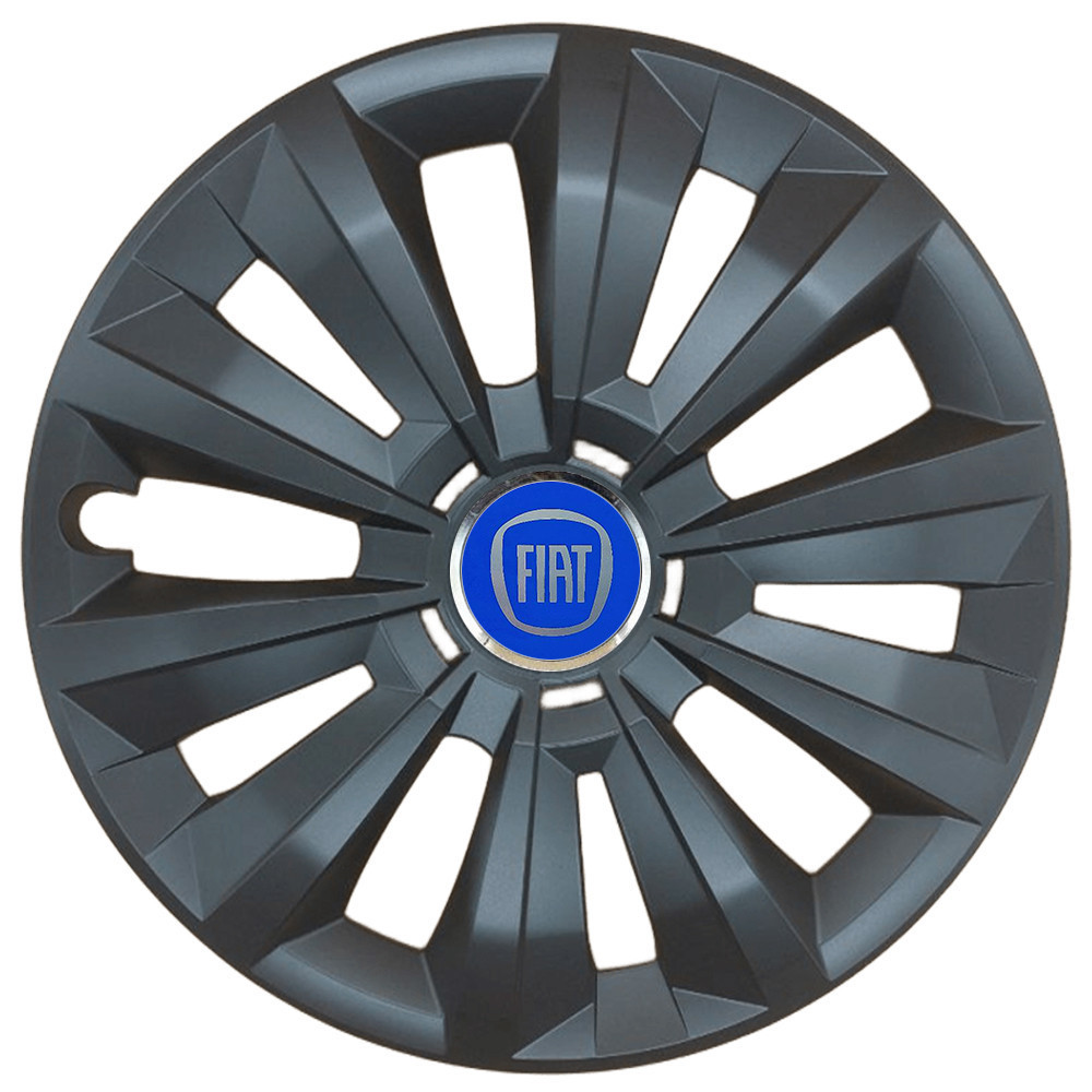 Автомобильные модельные колпаки R15 SJS Fiat (синий) 346 4шт, черные Винница - изображение 1