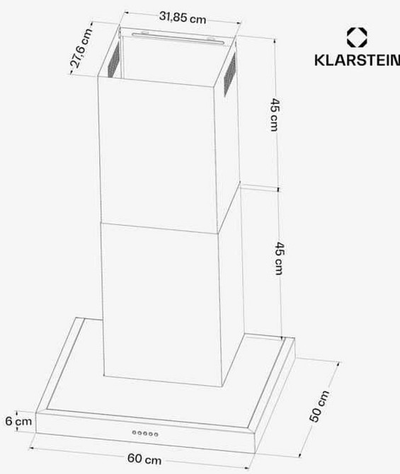 Витяжка Klarstein AeroClean 60 см 721 м³/год. Харьков - изображение 6