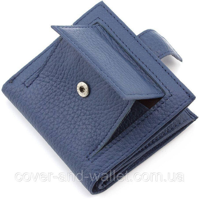 Жіночий малий гаманець із натуральної шкіри ST430 L blue Київ - фото 5