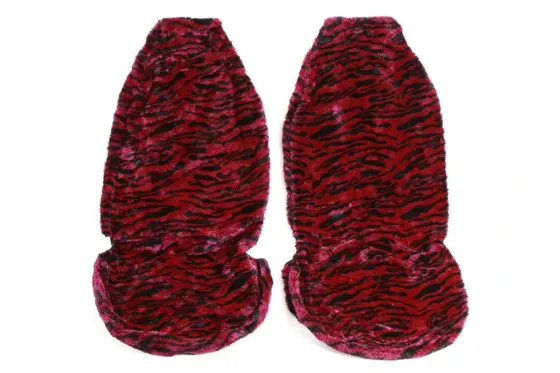 Чехли на сидіння хутра хутряні чорний/бордовий Вінниця