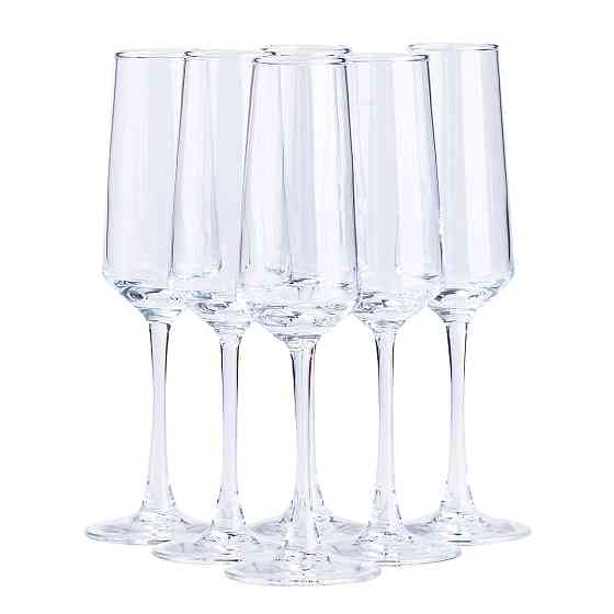 Келихи для шампанського на високій ніжці 6 шт HP564 Коломия