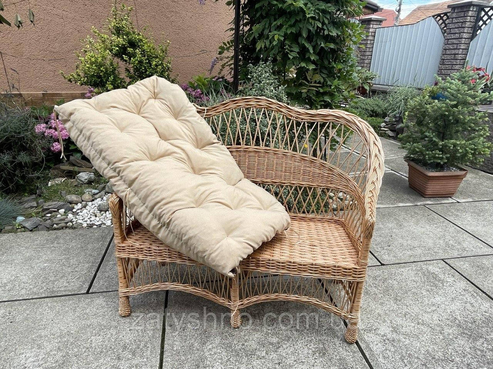 Диван плетений з лози з накидкою на 2 сторони Київ - фото 4