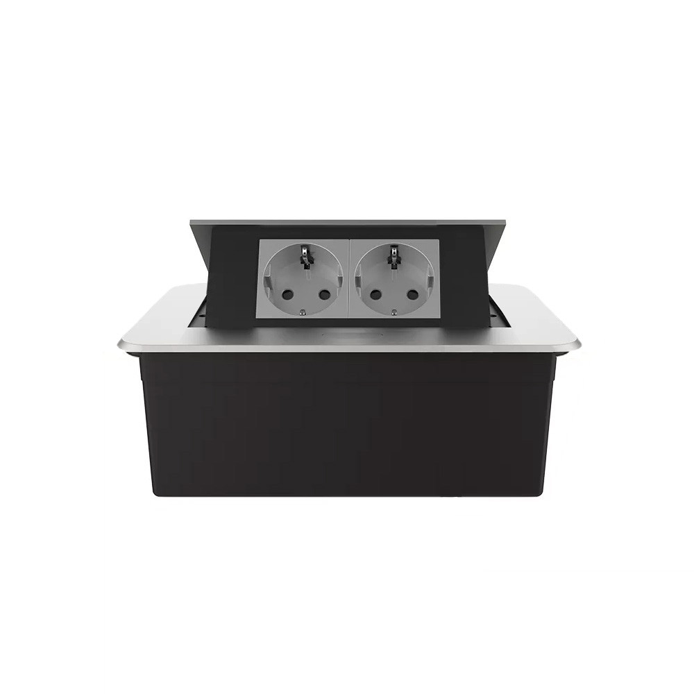 LIVOLO Меблева розетка подвійна LIVOLO срібна, вбудована у стільницю, для кухні/офісу/конференц Коломыя - изображение 7