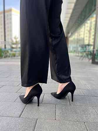 Q&Q Туфлі на підборах жіночі зі штучної замші весна-осінь демісезонні чорні QQ18-1 р. 36-41 Коломия