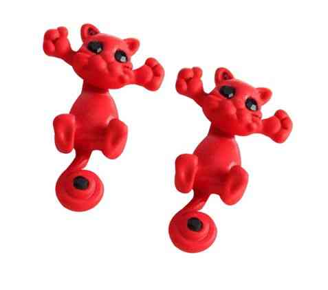 Серьги для детей красные 