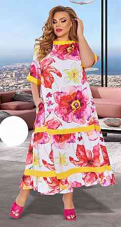 Красивое легкое платье большого размера (52) Киев