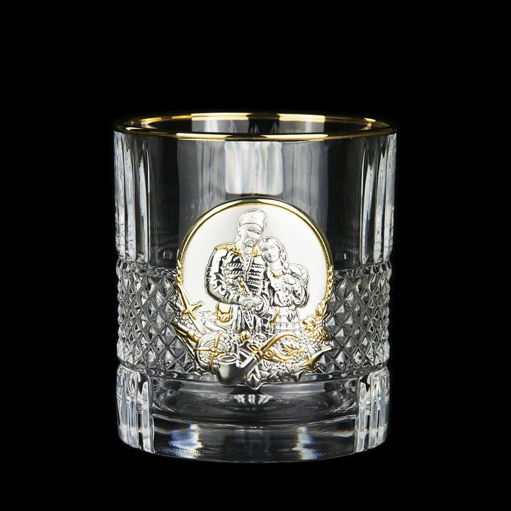 Набор для виски «Козаки» Boss Crystal, 6 бокалов, золото, серебро, хрусталь Винница - изображение 8