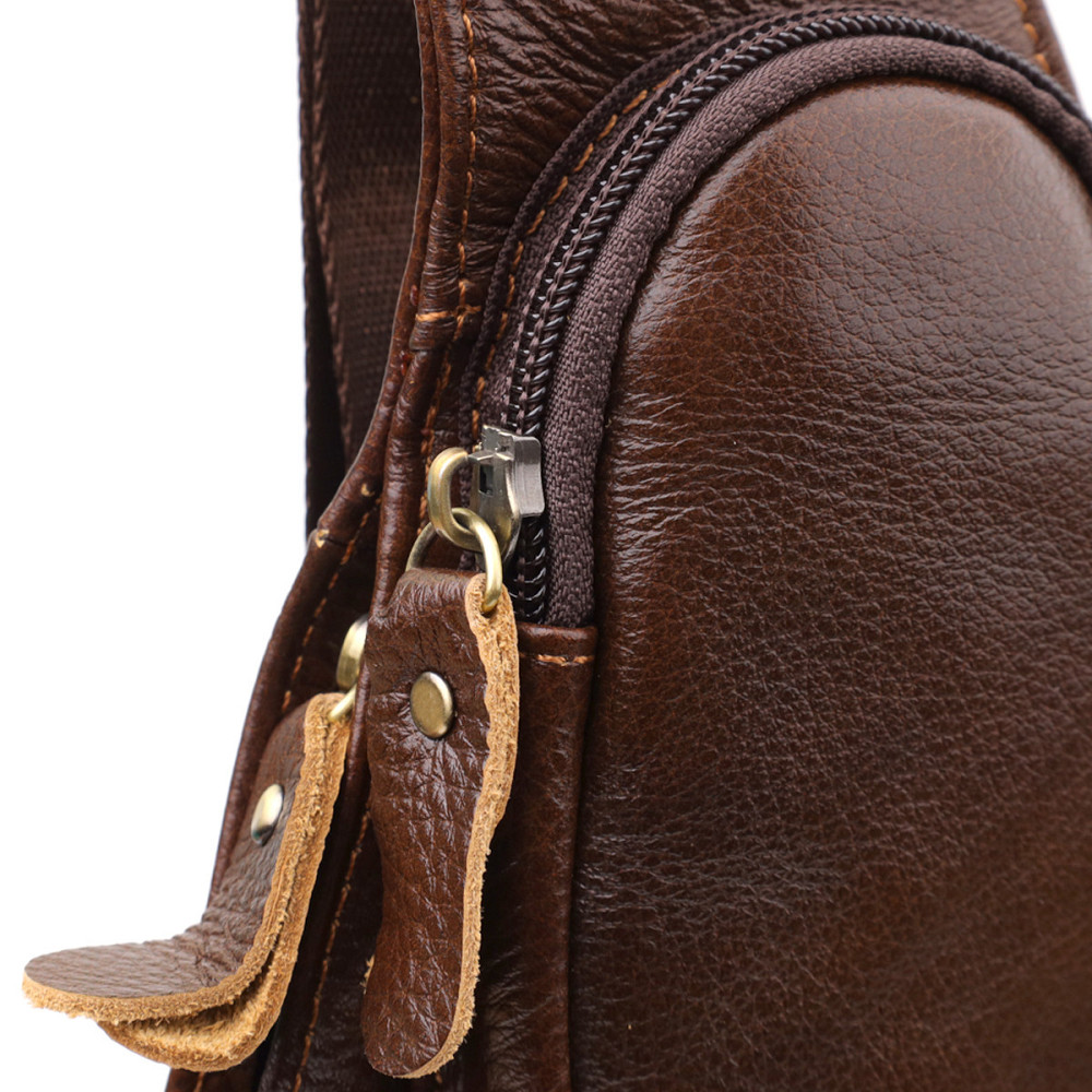 Мужская сумка через плечо из гладкой натуральной кожи Vintage 22965 Коричневый Киев - изображение 5