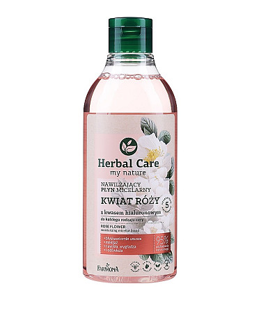 Мицеллярная жидкость для лица с гиалуроновой кислотой Цветок розы Farmona Herbal Care 400 мл Киев - изображение 1