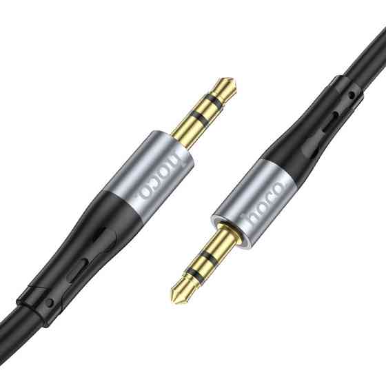 Аудио кабель HOCO UPA22 3.5mm male to 3.5mm male, silicone, 1m, Black Одесса