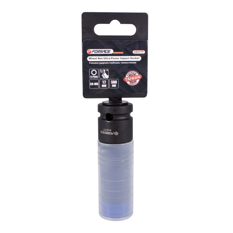 Головка ударна глибока тонкостінна 1/2" 6-гранна 17мм в захисному кожусі Одеса - фото 2