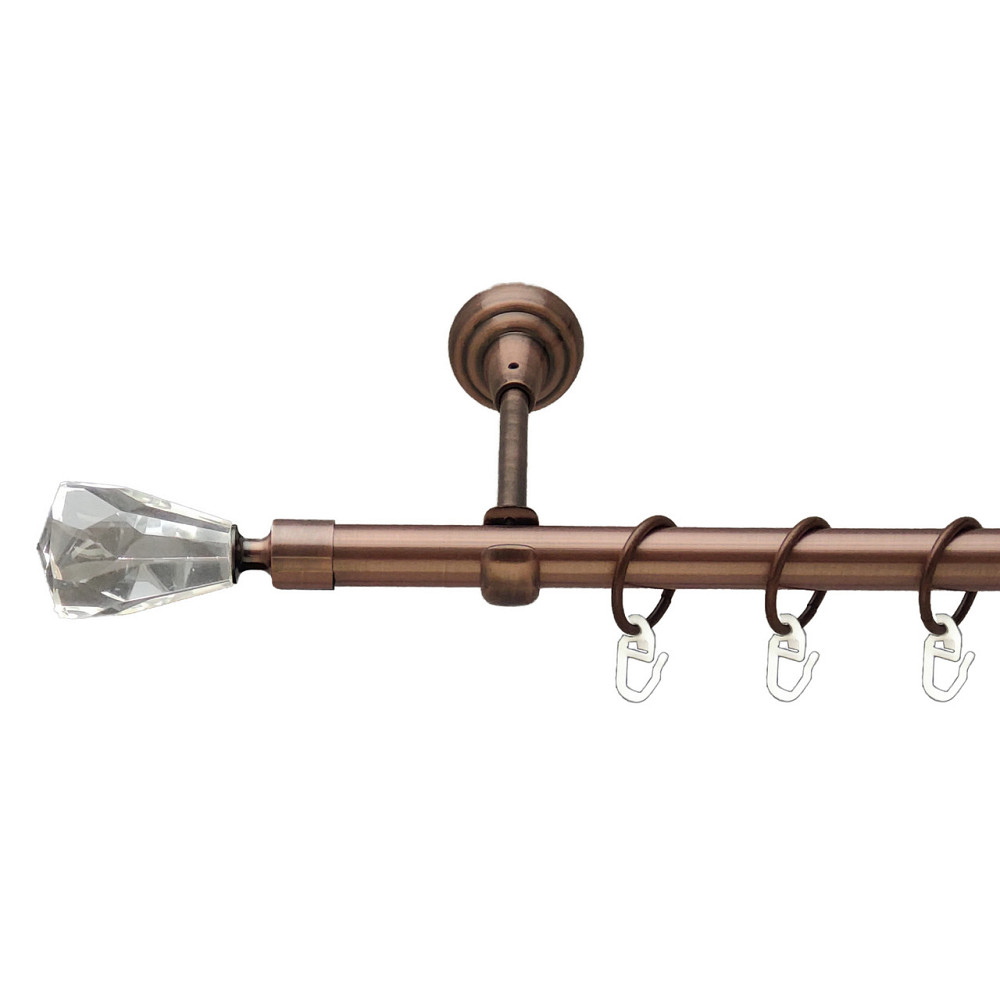 Карниз Orvit Лучетта металевий однорядний відкритий Мідь 19 мм 200 см (00-00011708) Львів - фото 1