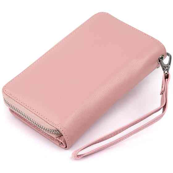 Кошелек из кожи на защелке ST Leather 19344 Розовый Киев